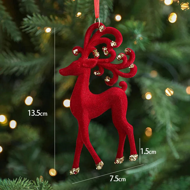 Ornements de noël rouge floqué bordeaux Ma boutique