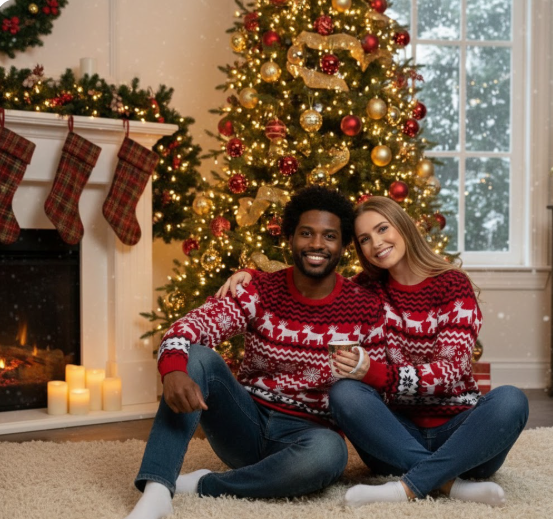 Magnifique pull de Noël Jacquard couple GrazielShop