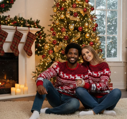 Magnifique pull de Noël Jacquard couple GrazielShop