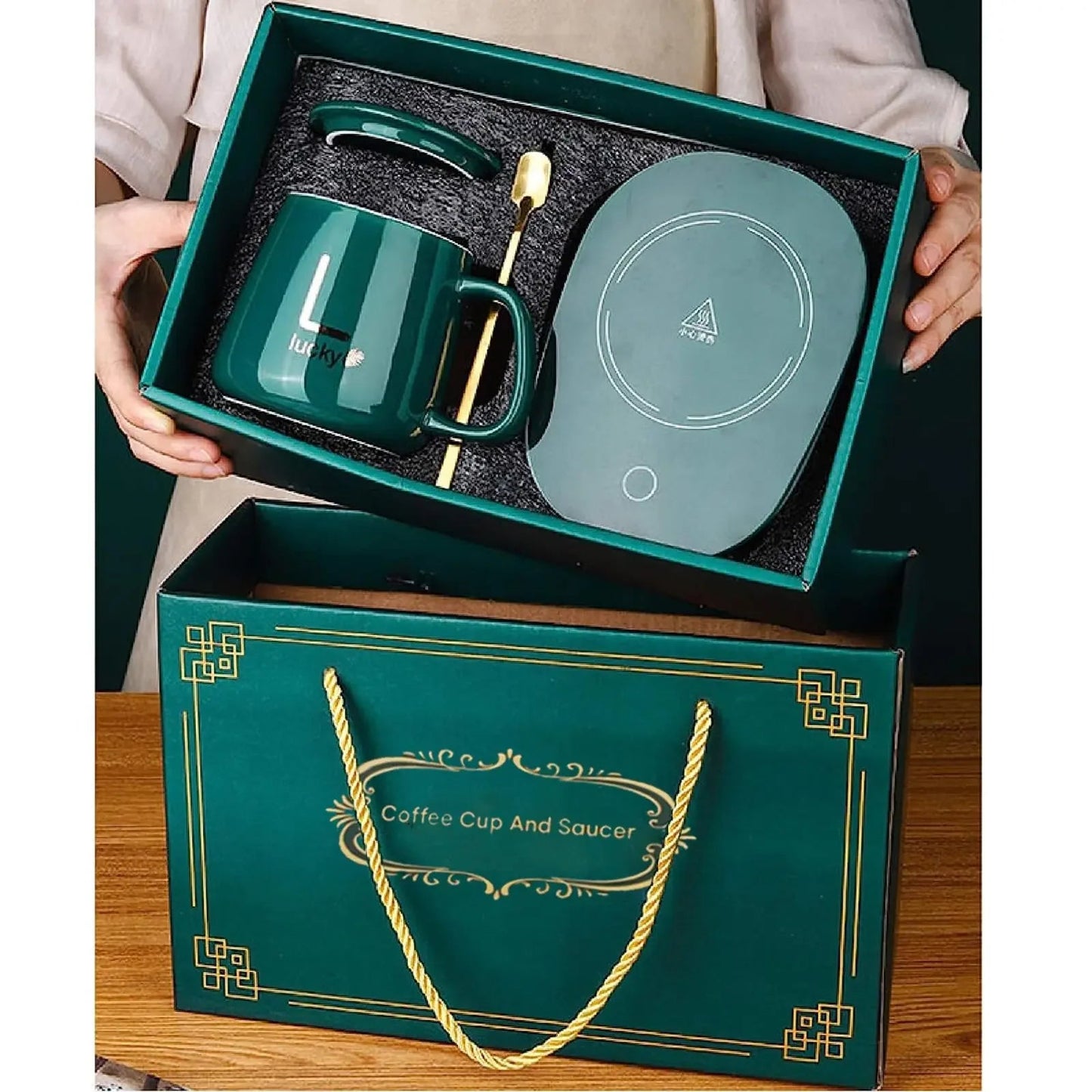 Idée cadeaux - Coffret Mug Chauffant Électrique Ma boutique