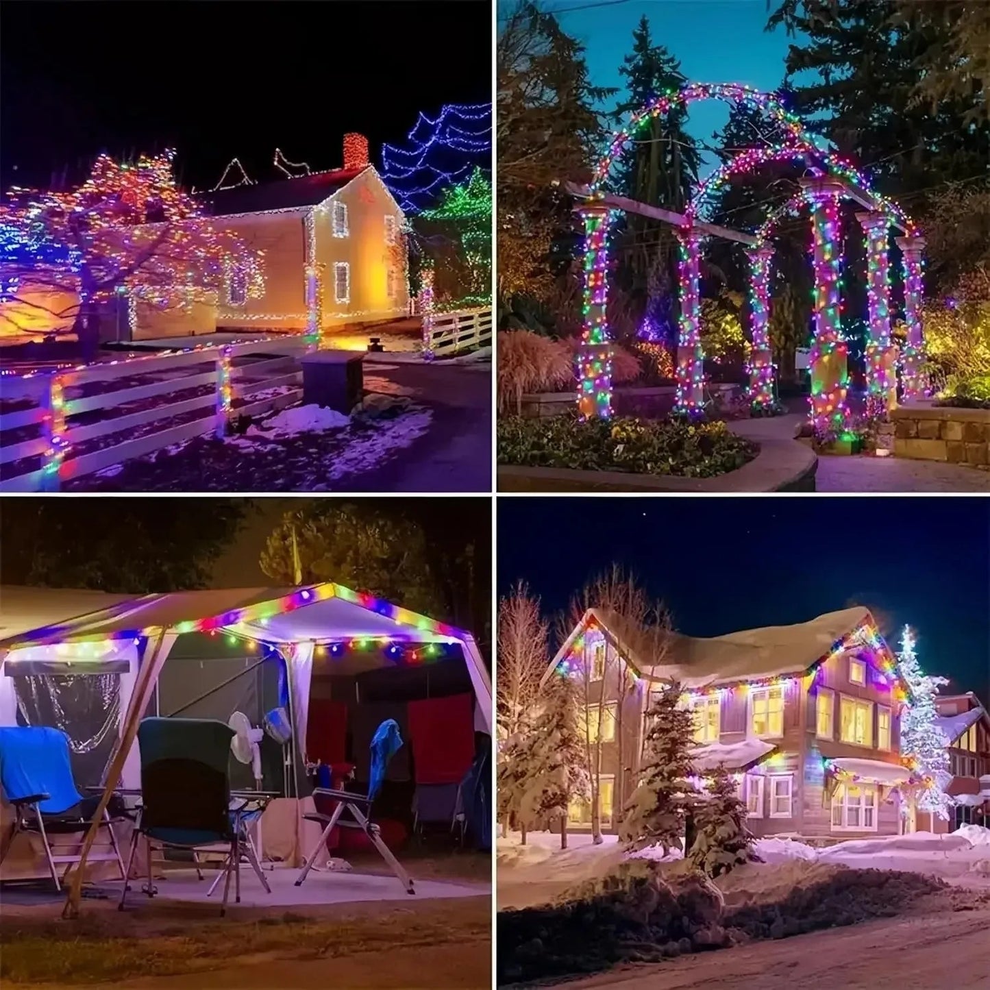 Guirlande Lumineuse Solaire -  8 Modes Magiques, 100% Étanche pour les fêtes de Noël Ma boutique