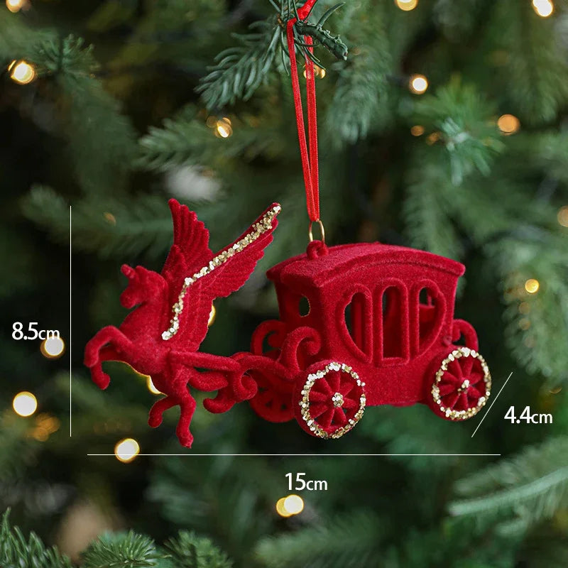 Ornements de noël rouge floqué bordeaux Ma boutique