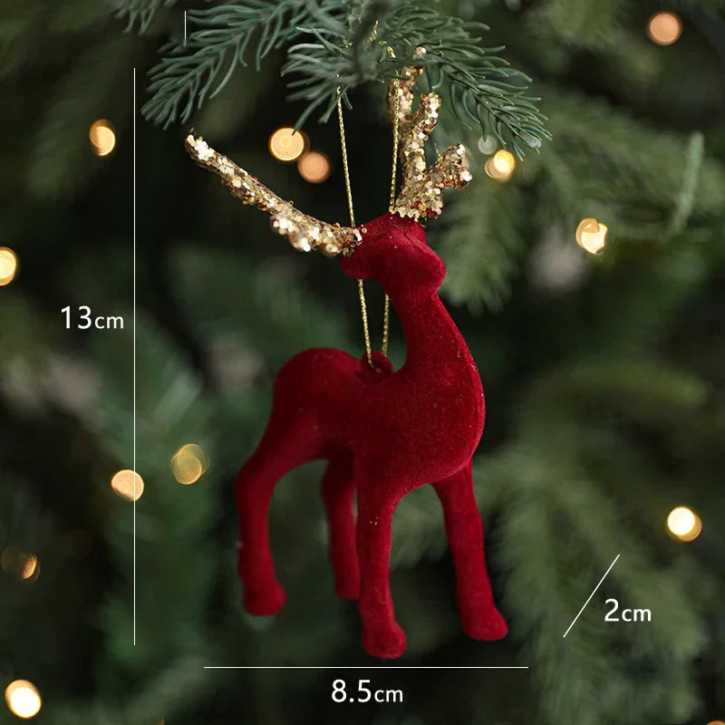 Ornements de noël rouge floqué bordeaux Ma boutique