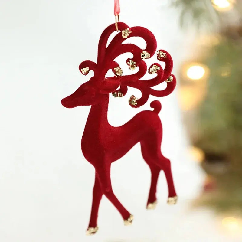 Ornements de noël rouge floqué bordeaux Ma boutique