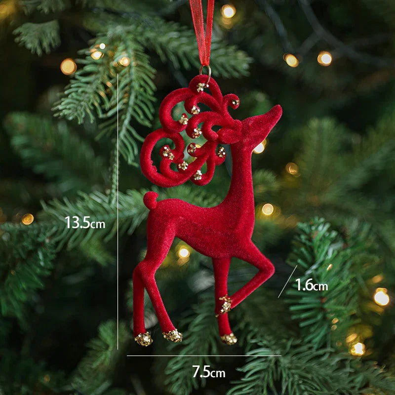 Ornements de noël rouge floqué bordeaux Ma boutique