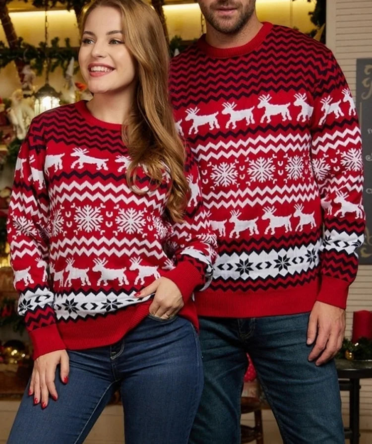 Magnifique pull de Noël Jacquard couple GrazielShop