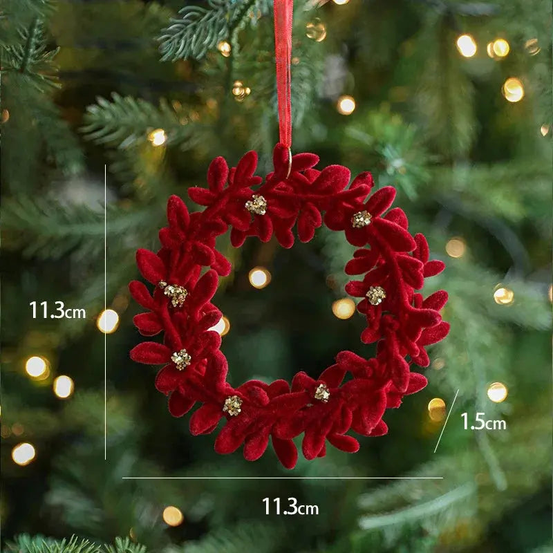 Ornements de noël rouge floqué bordeaux Ma boutique